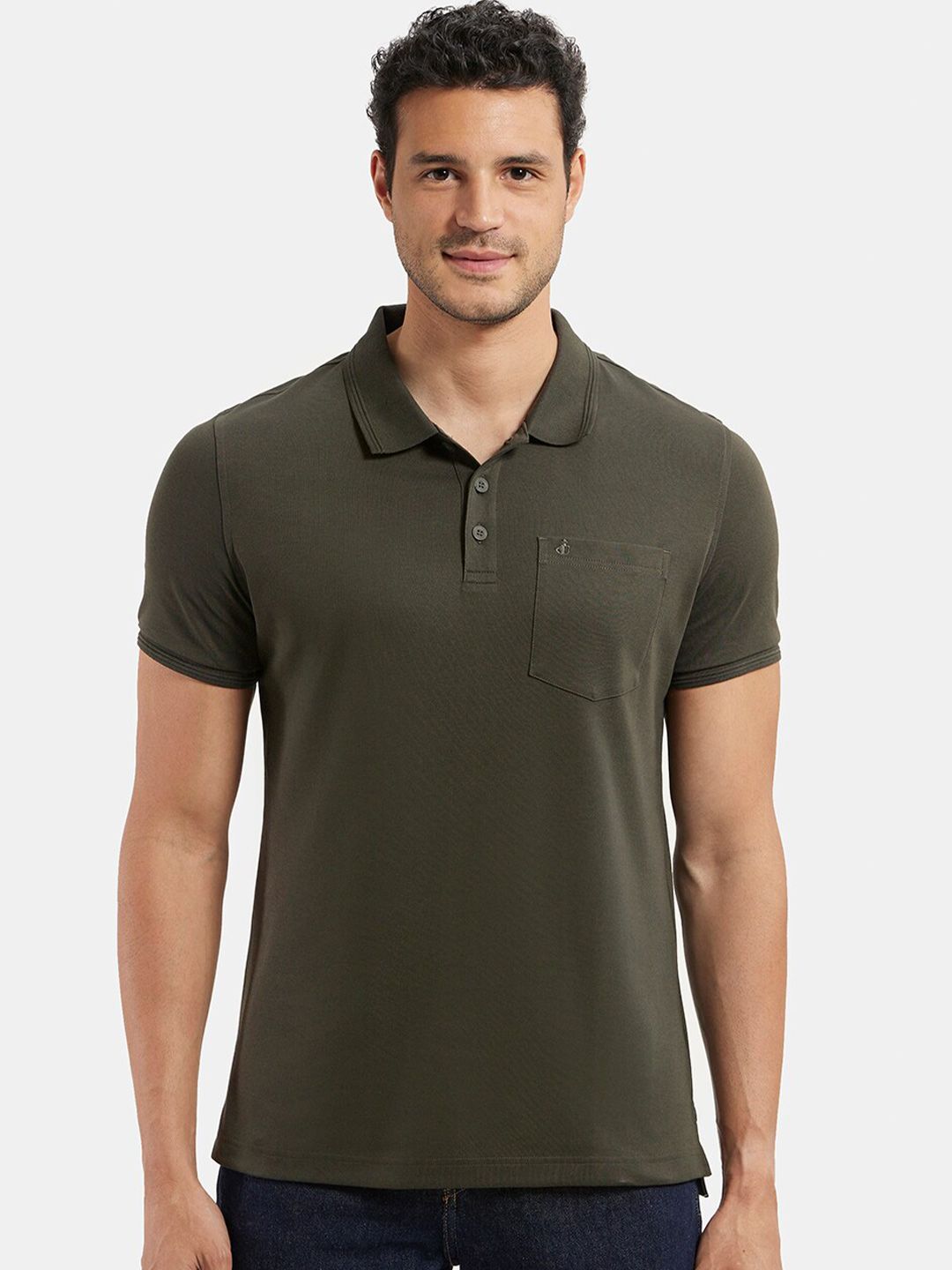 Jockey Athleisure Polo Collar Short Sleeves Sports T-shirt-image-3