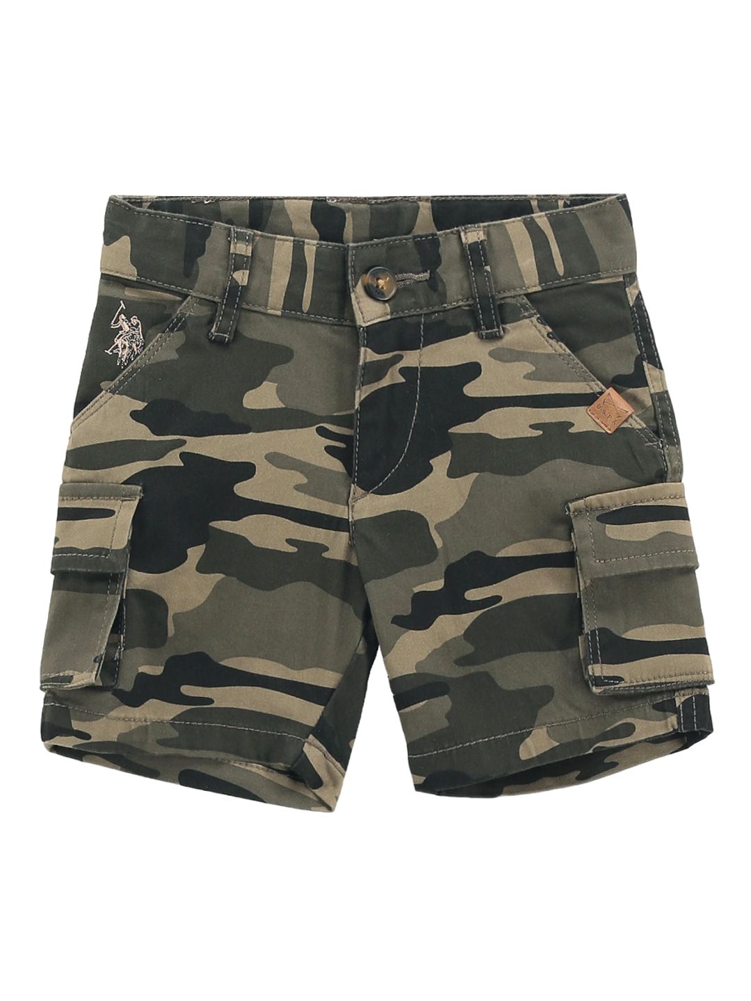 U.S. Polo Assn. Kids Boys Camouflage Printed Cargo Shorts