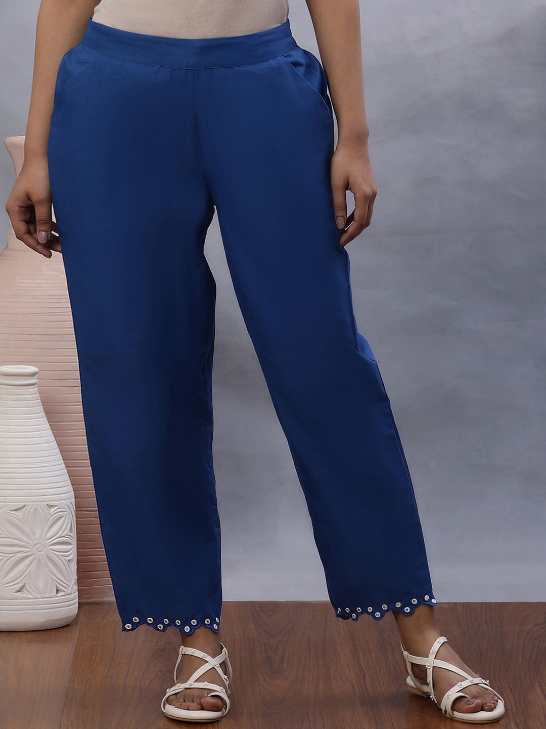 W Women Mid Rise Pure Cotton Trouser-picture-15