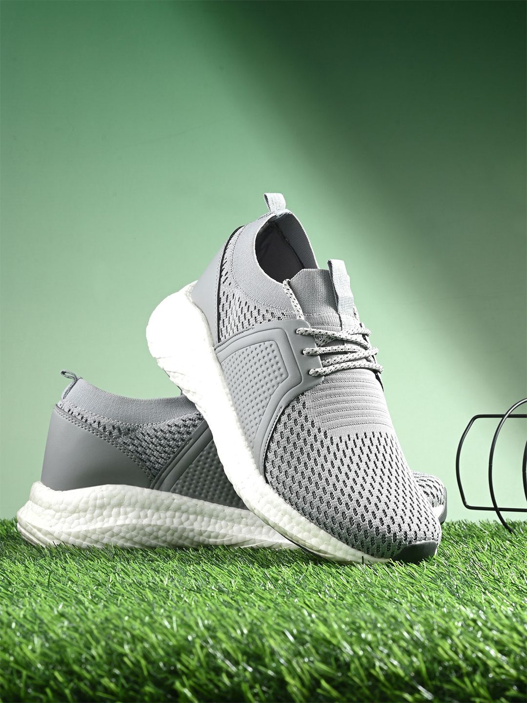 HRX by Hrithik Roshan Men Grey Textured Running Shoes-picture-53