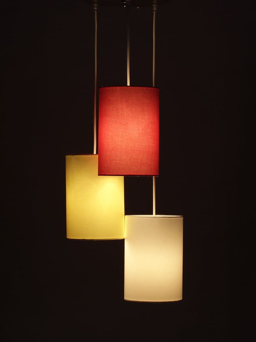 Craftter Yellow & Red 3 Pieces Acrylic Contemporary Ceiling Lamps-picture-12