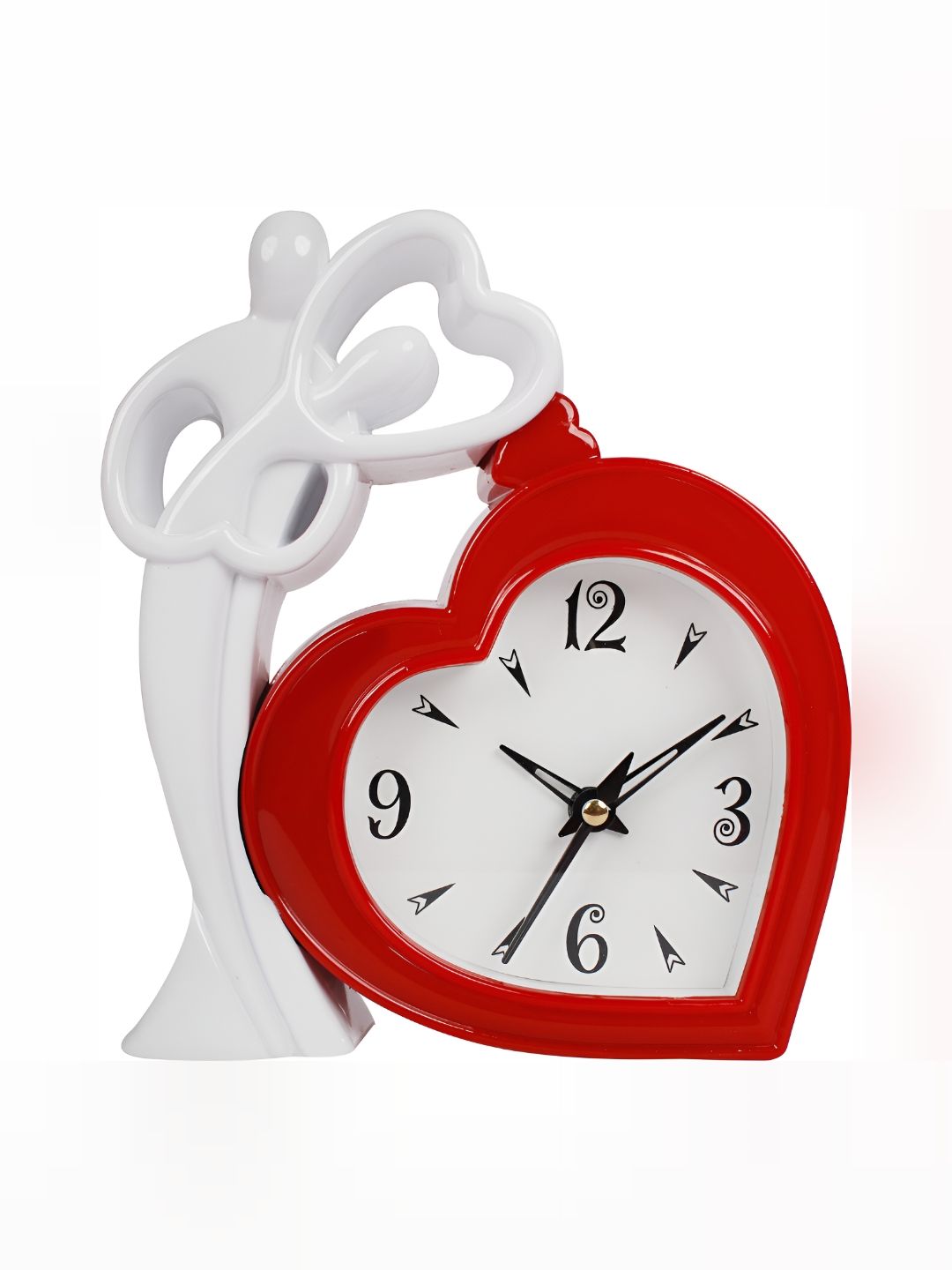 Sigaram Red Abstract Shaped Table Clock-image-38