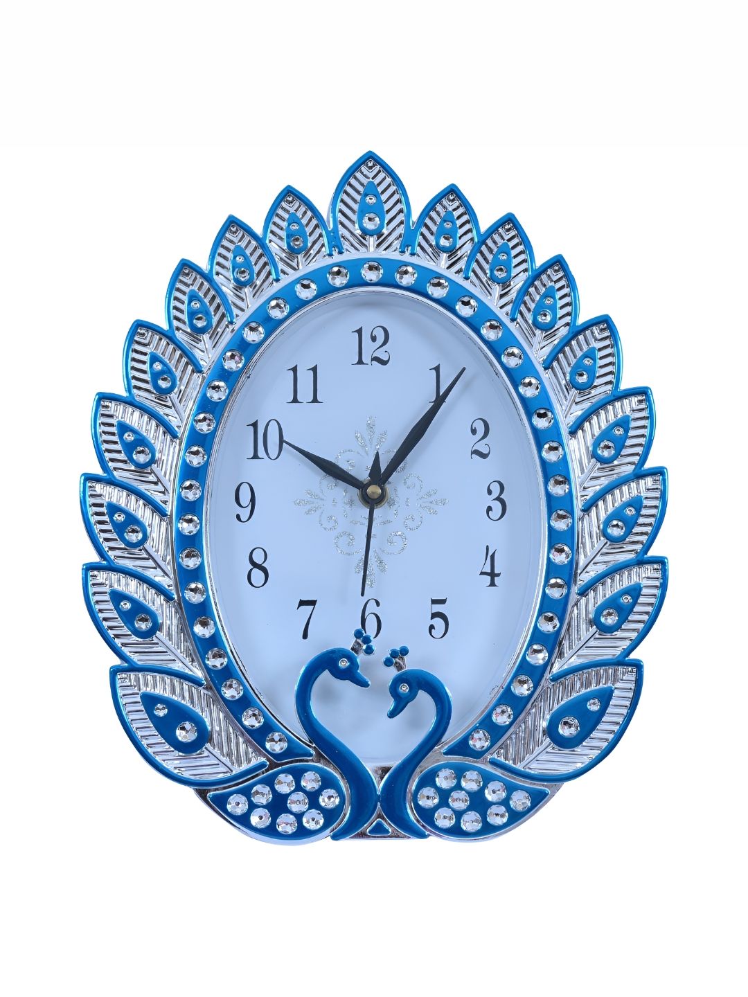 Sigaram Blue Textured Regular Wall Clock-picture-25