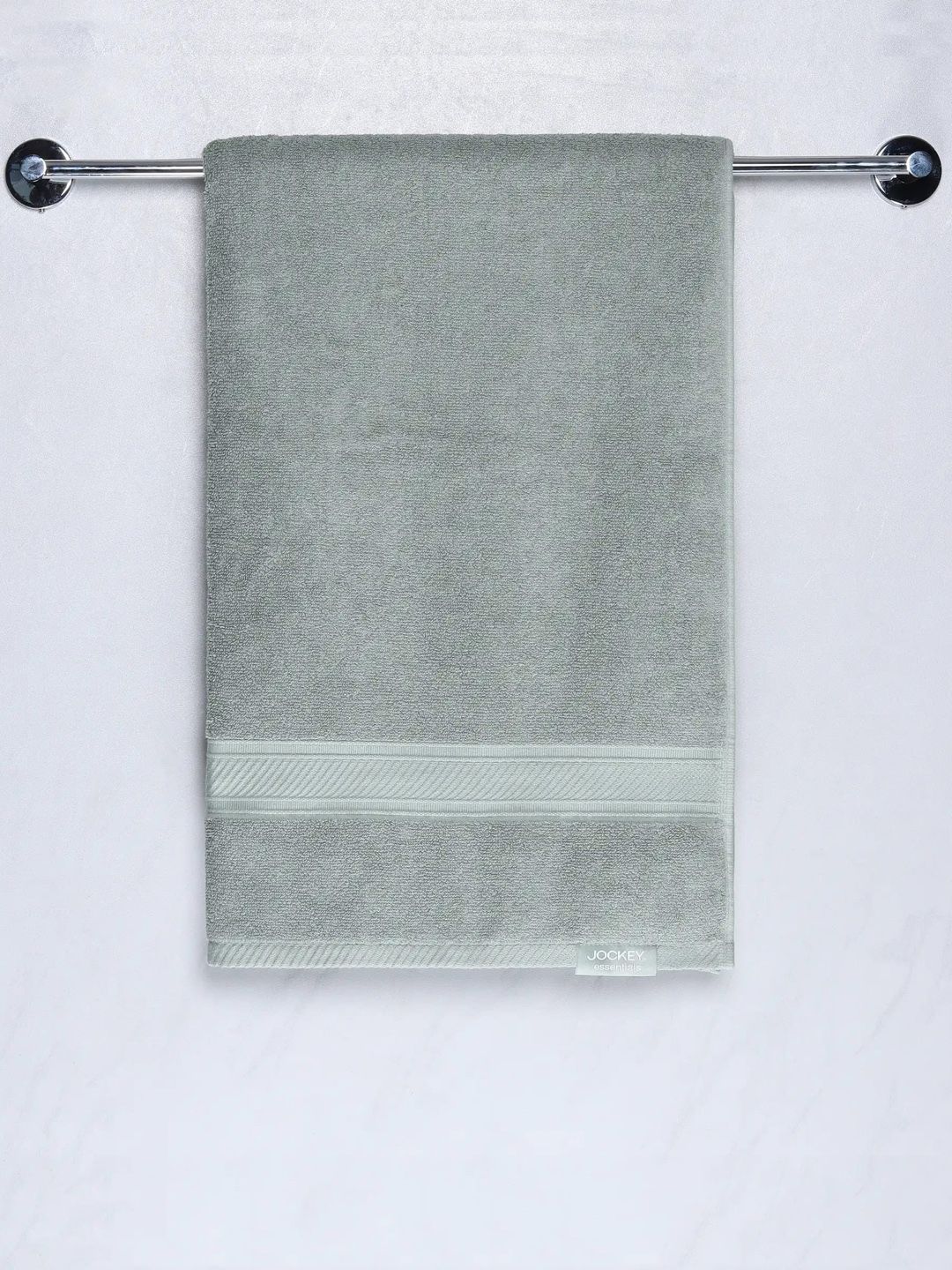 Jockey Grey Cotton Terry Ultrasoft and Durable Patterned Bath Towel-image-8