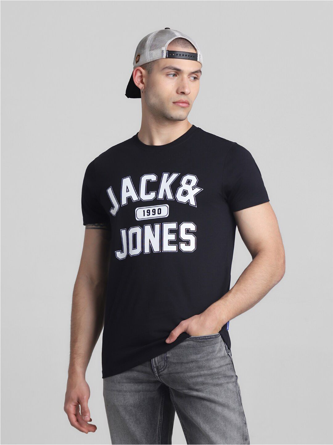 Jack & Jones Typography Printed Slim Fit Pure Cotton T-shirt-picture-10