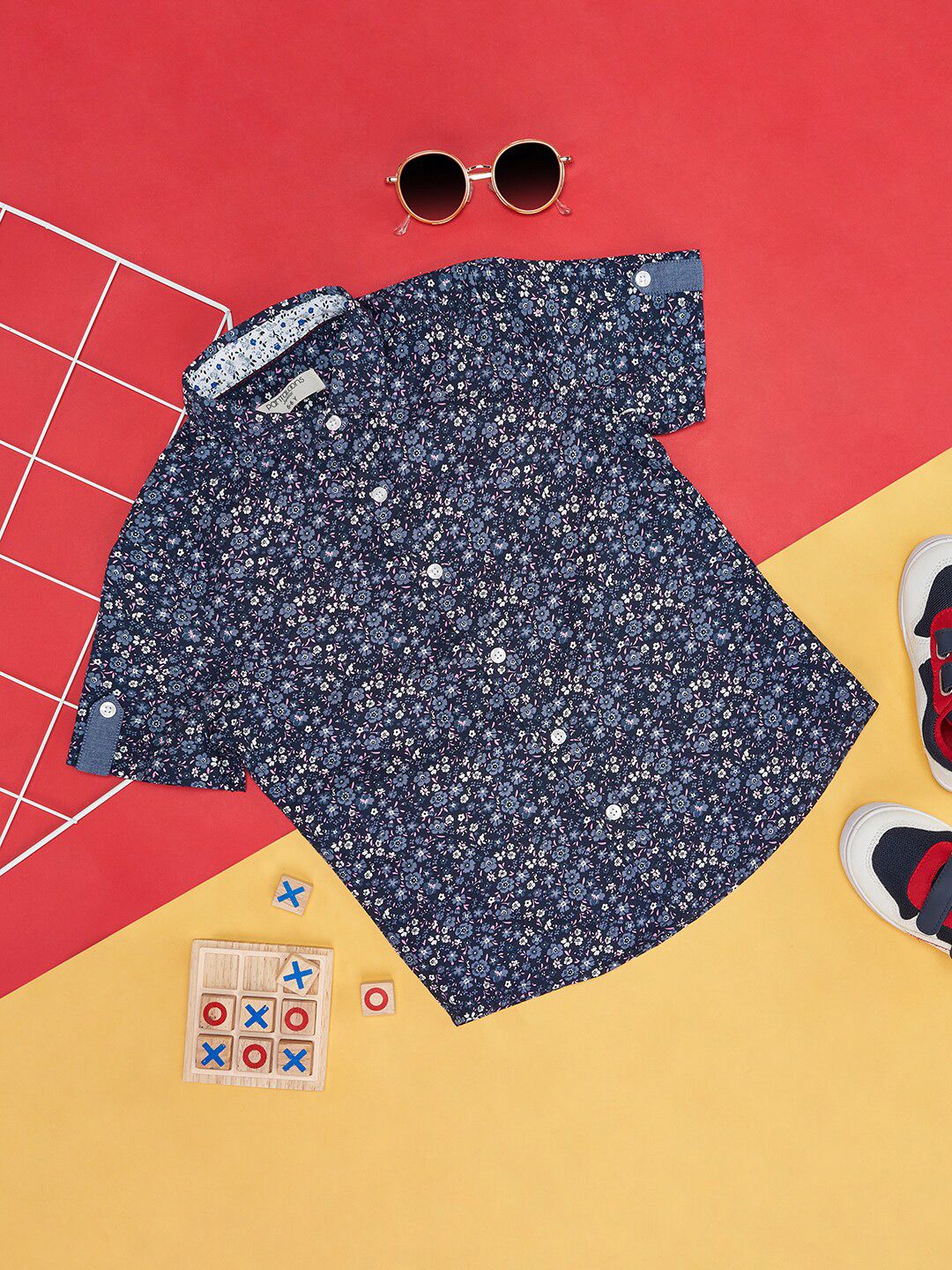 Pantaloons Junior Boys Floral Printed Pure Cotton Casual Shirt-picture-27