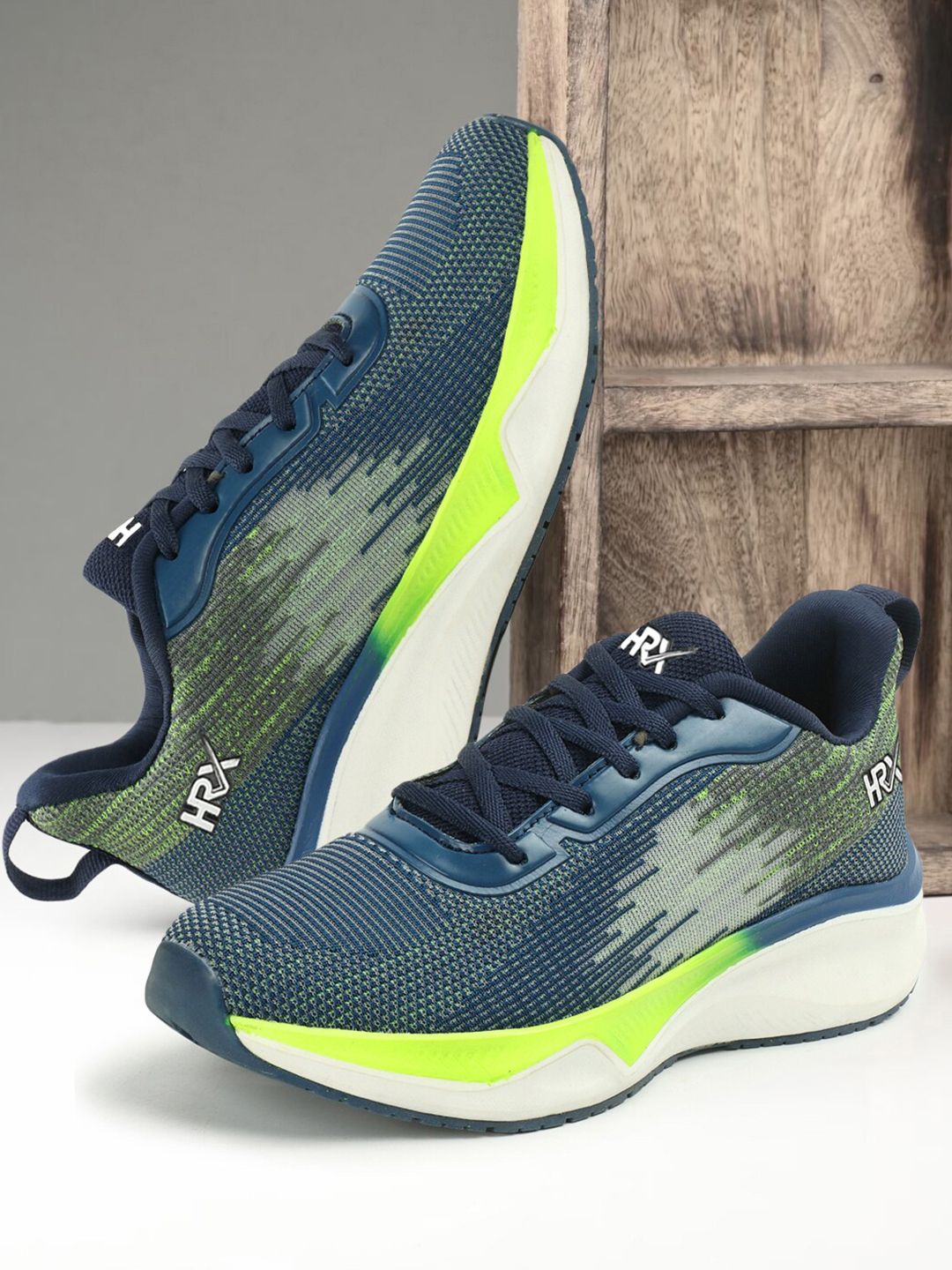 HRX by Hrithik Roshan Men Teal Green Textile Running Shoes-picture-14