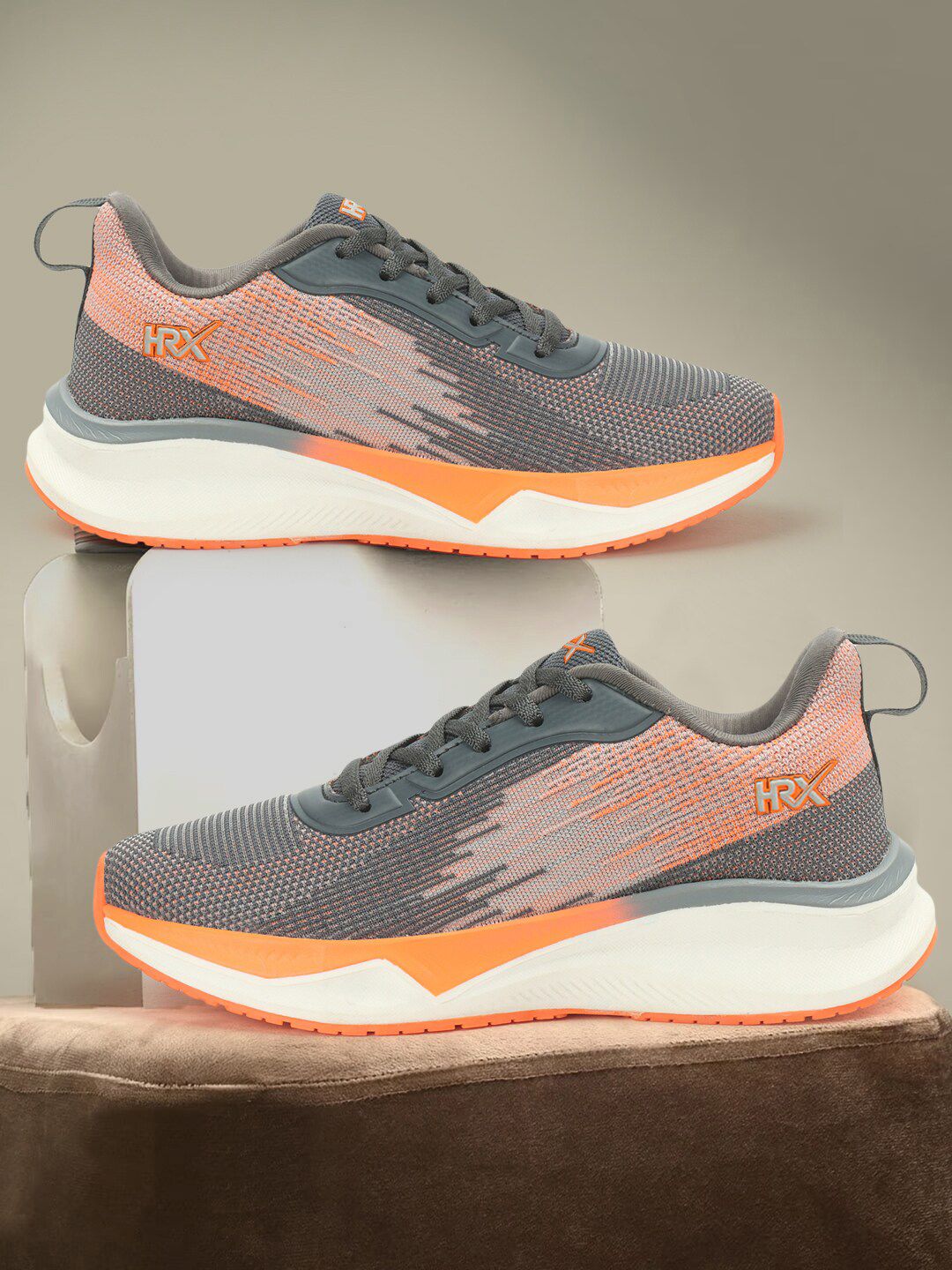 HRX by Hrithik Roshan Men Grey Textile Flyknit Running Shoes-image-8