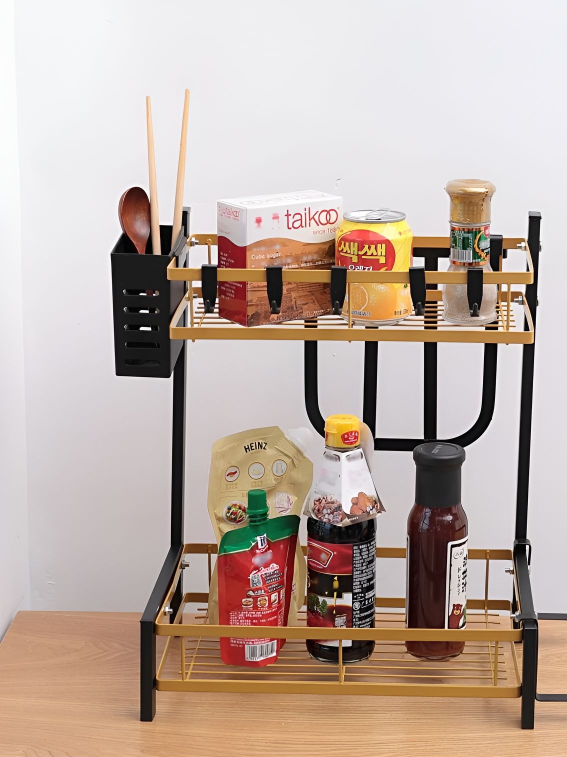 The Better Home Black Multi-Utility Metal Kitchen Organiser-image-15