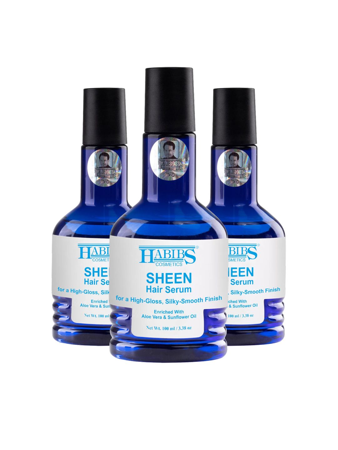 HABIBS Sheen Set of 3 Hair Serum For Silky Smooth Finish - 100ml Each-image-2