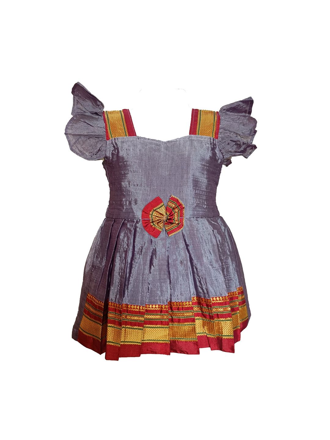 BAESD Infants Girls Sweetheart Neck Cotton Fit & Flare Midi Ethnic Dress-picture-34