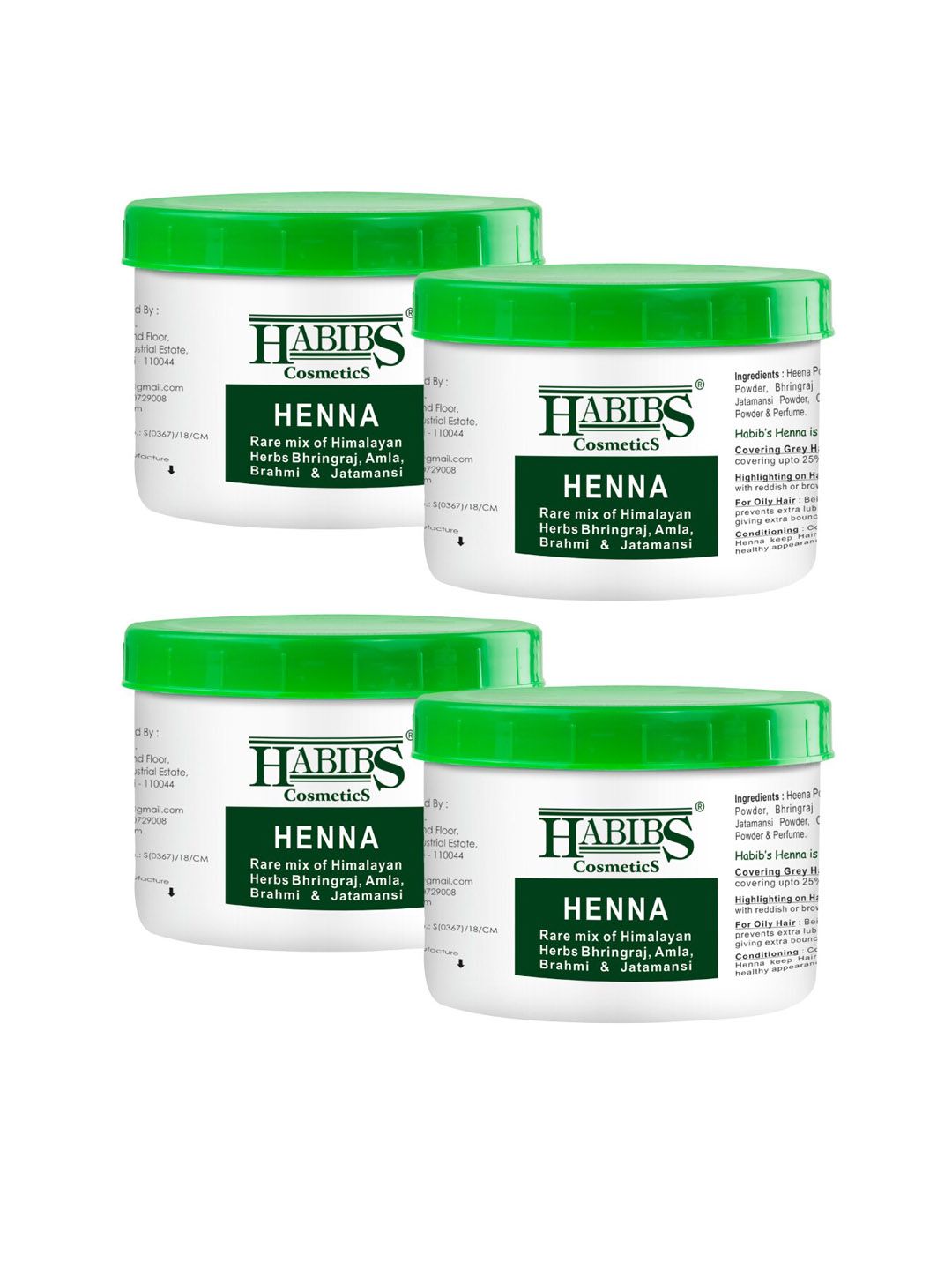 HABIBS Set of 4 Henna Hair Color with Amla & Bhringraj - 200 g each-picture-41