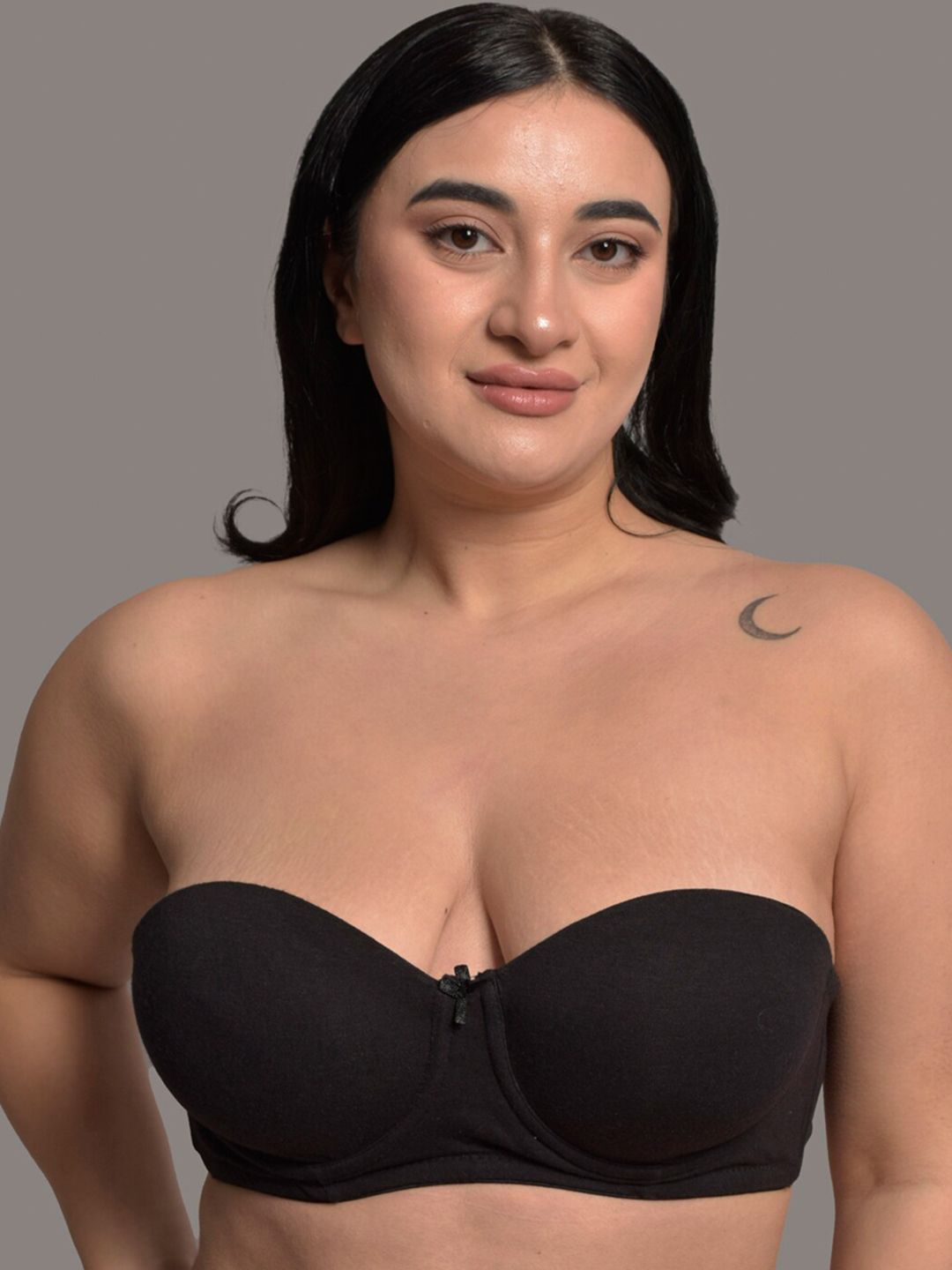 Inner Sense Bra Plus Size Underwired Lightly Padded Anti Microbial Strapless T-shirt Bra