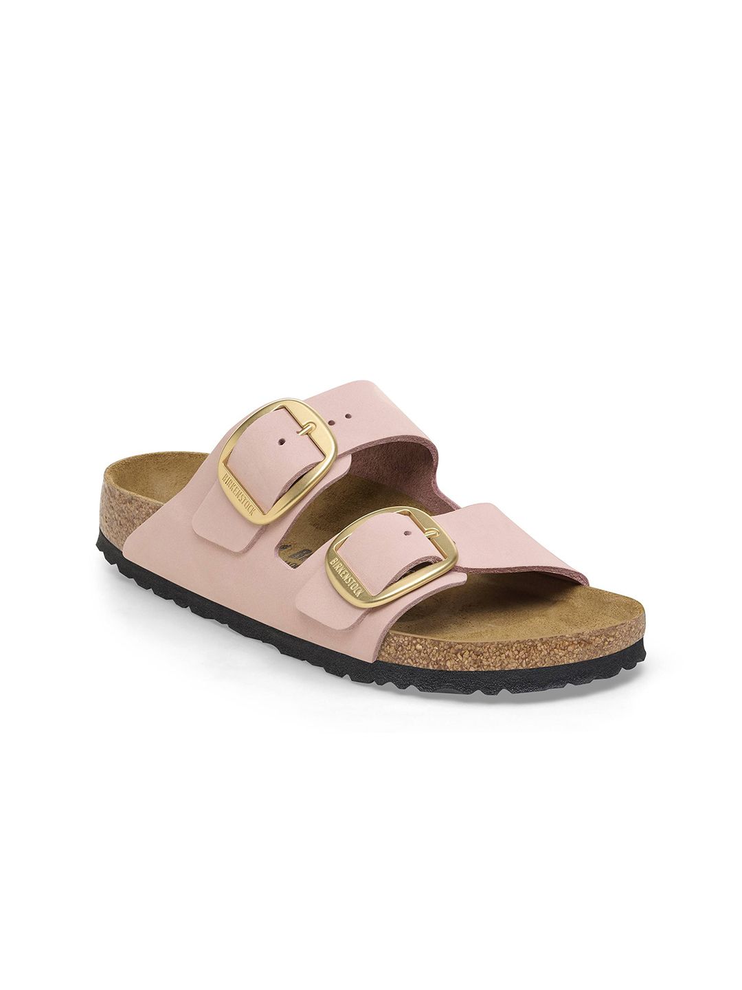 Birkenstock Arizona Leather Open Toe Flats With Buckle detail-image-9