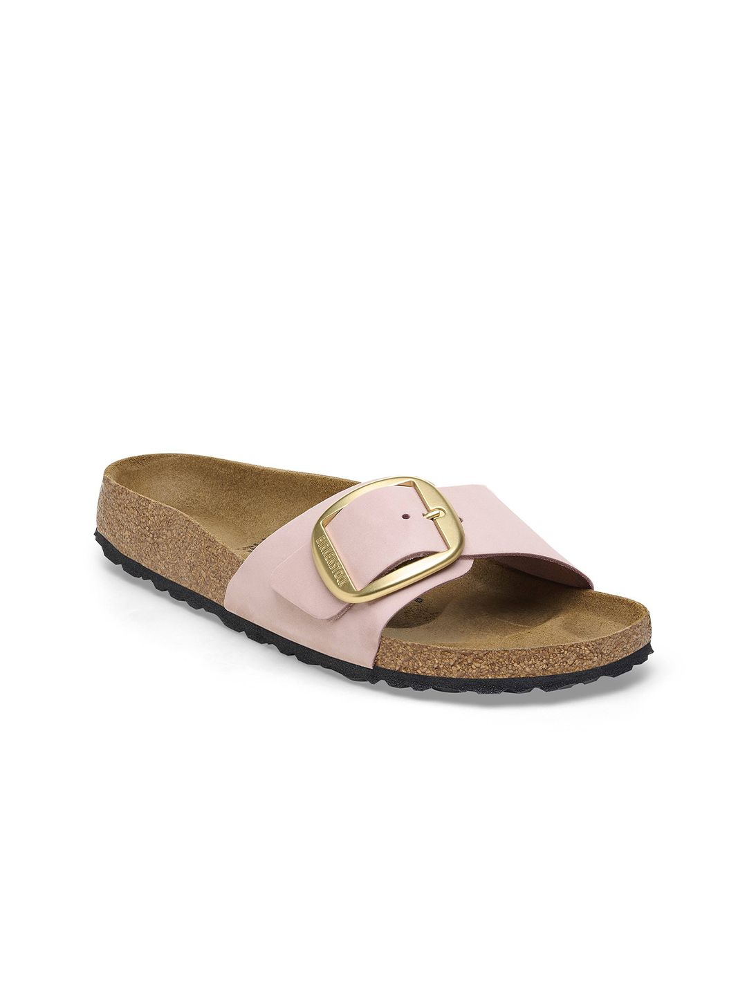 Birkenstock Madrid Leather Open Toe Flats With Buckle detail-image-8