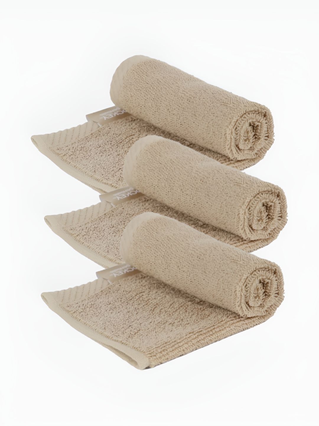 Jockey Beige 3 Pieces 500 GSM Ultrasoft and Durable Terry Cotton Hand Towels-image-27