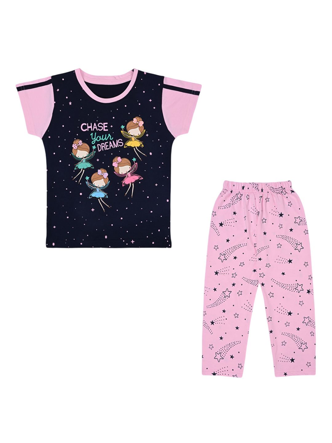 Wish Karo Girls Conversational Printed Night suit-picture-44