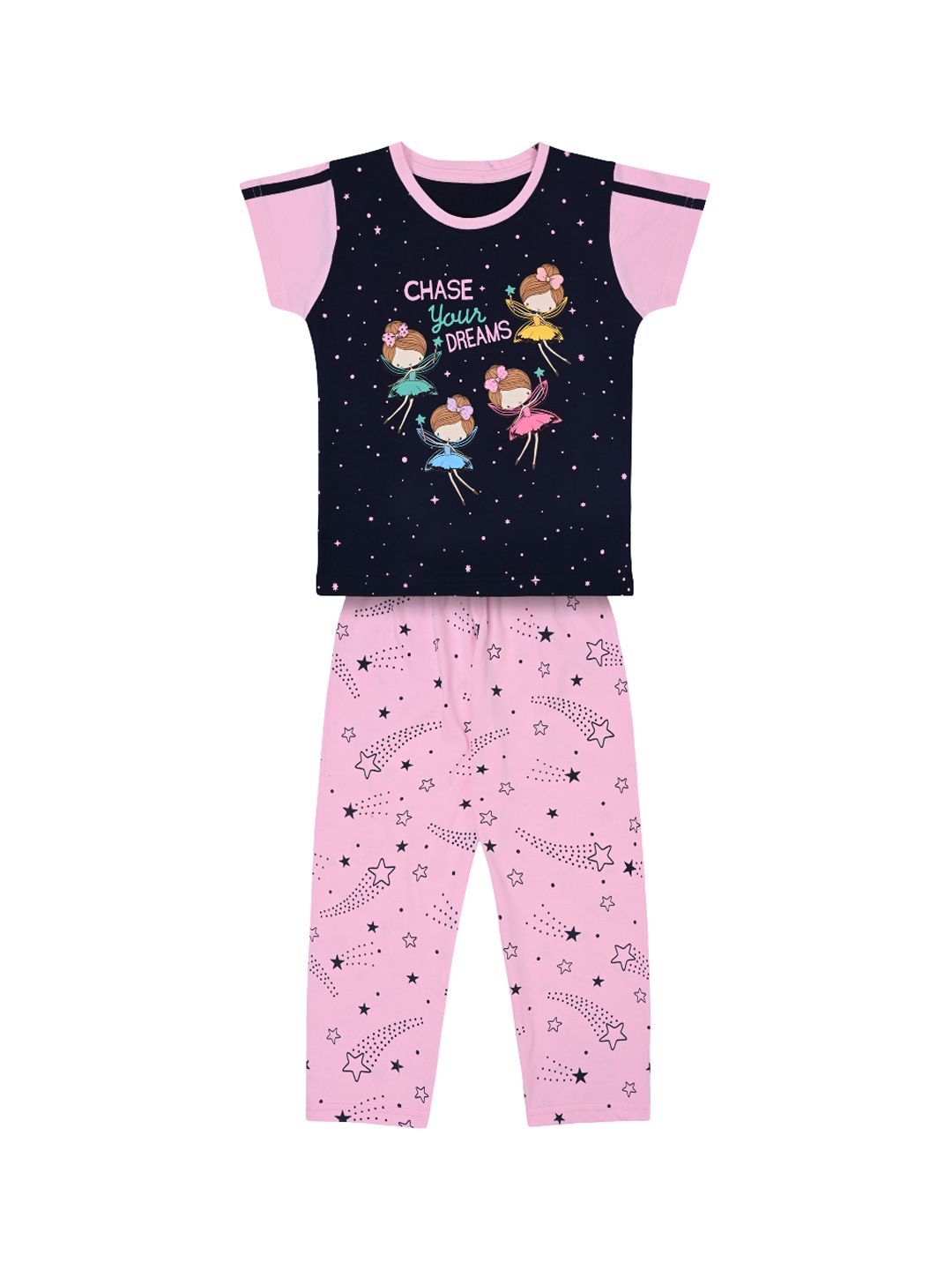 Wish Karo Girls Conversational Printed Night suit-picture-55