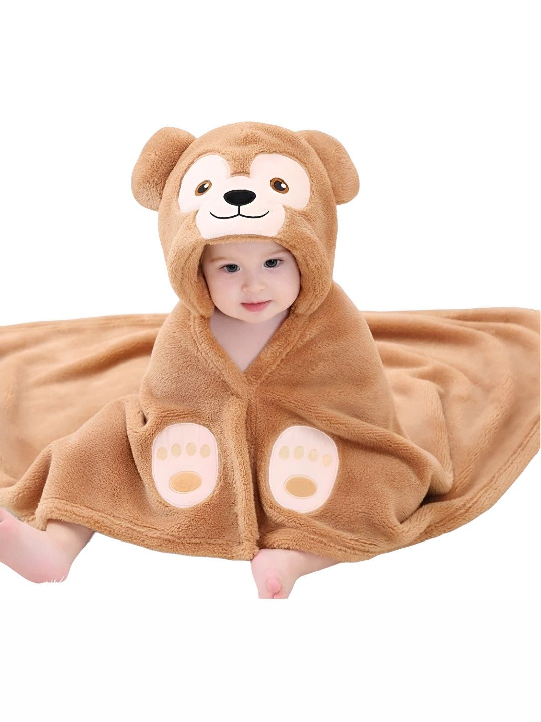 Bajo's Brown & Pink Cartoon Characters Cotton AC Room 350 GSM Single Bed Blanket-image-37