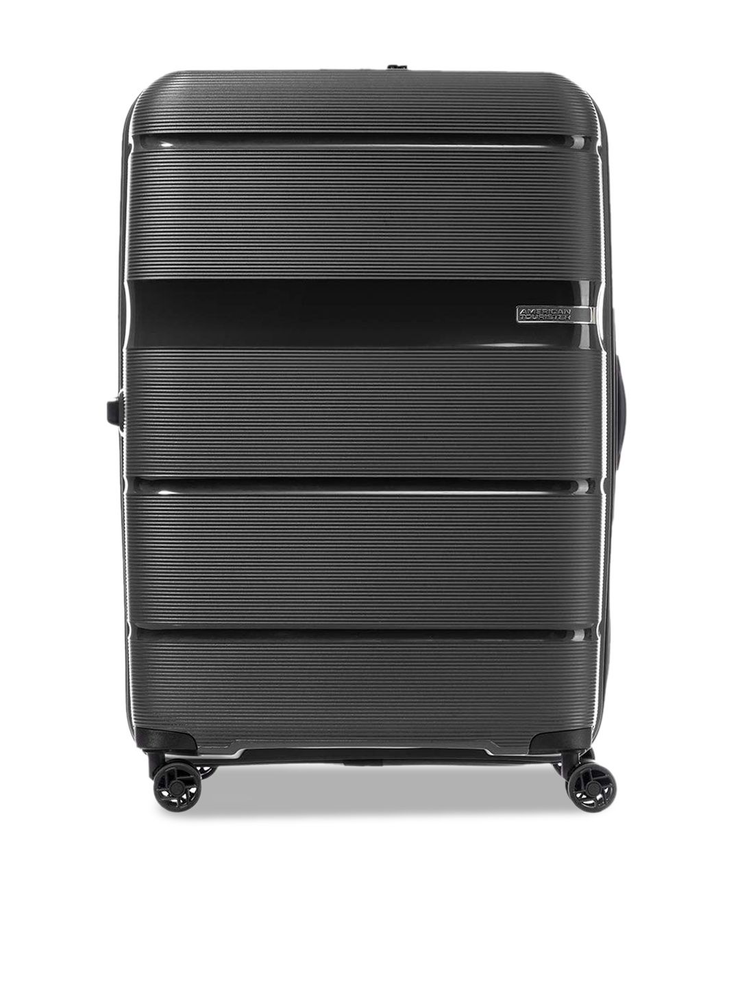 AMERICAN TOURISTER Linex Textured Hard-Sided Medium Trolley Suitcase ...
