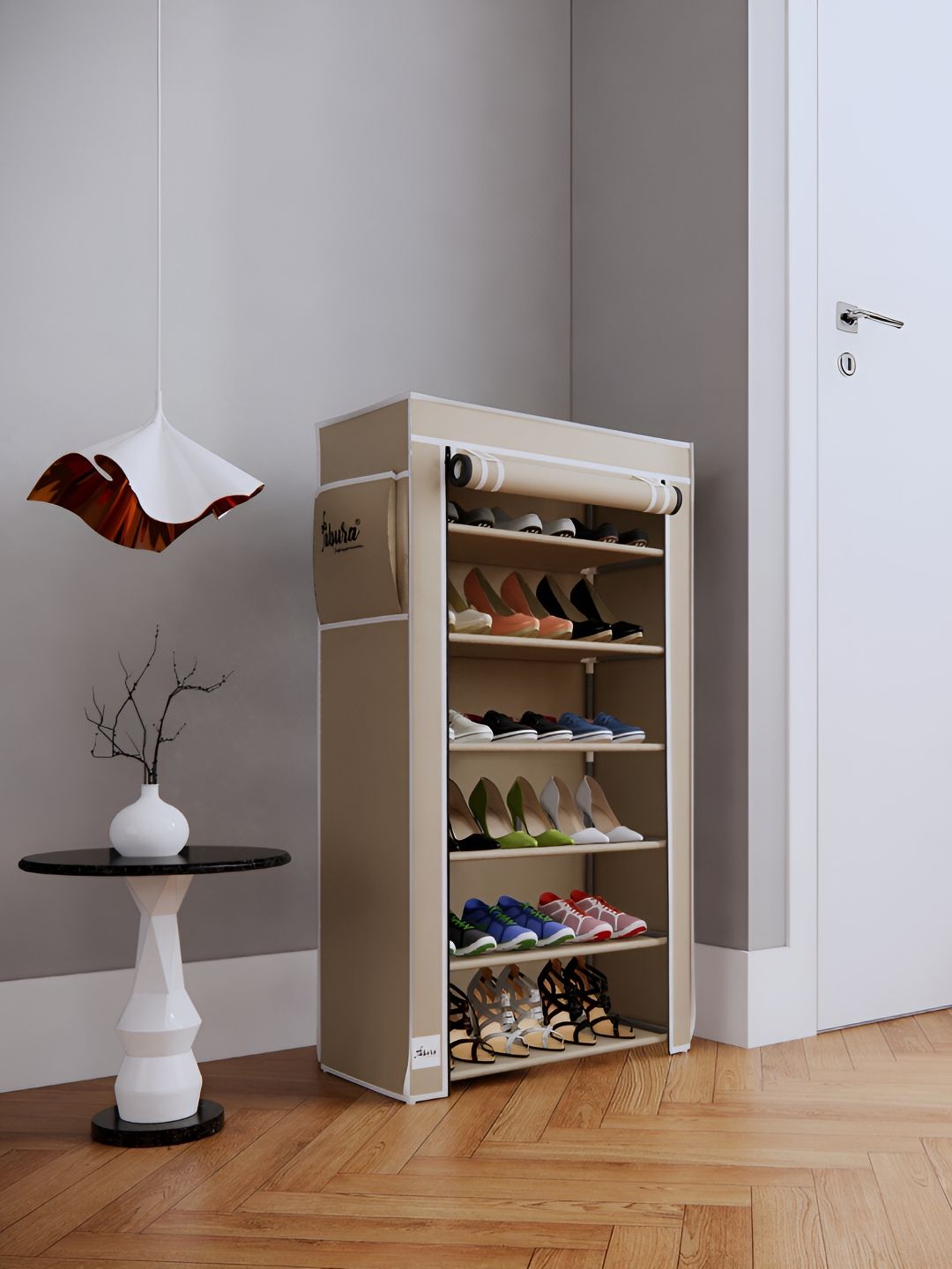 Pamworld Beige 6-Tier Shoe Rack-picture-20