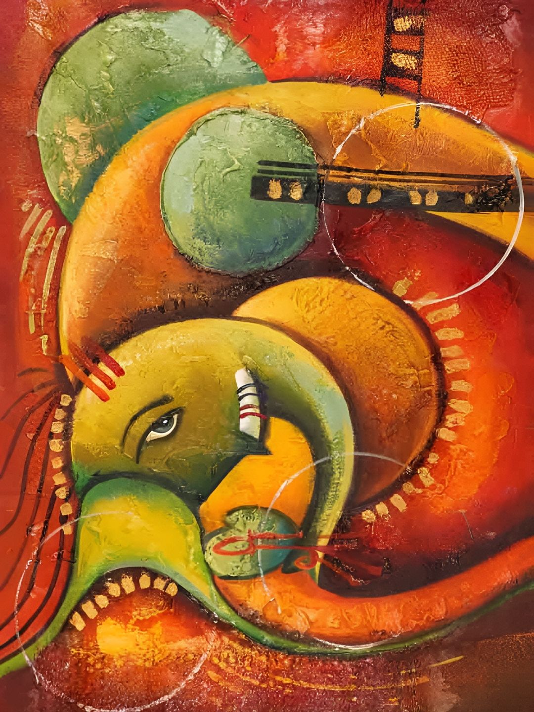 British Terminal Orange & Green  Religious Wall Painting-picture-13