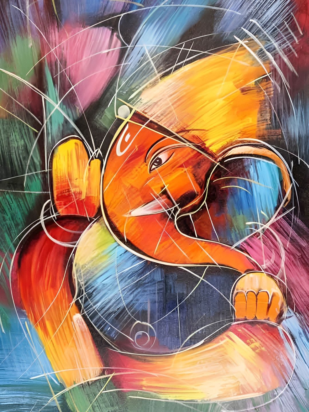 British Terminal Orange Religious Paper Painting Wall Art-picture-16