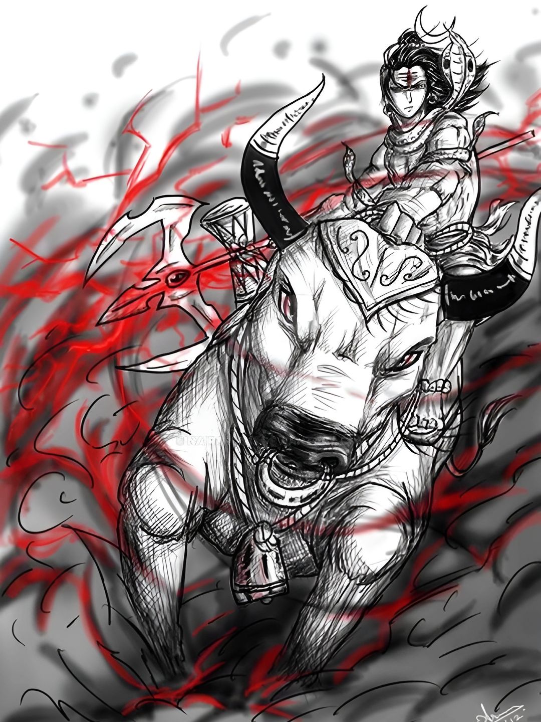 British Terminal White & Red Paper Wall Painting-picture-22