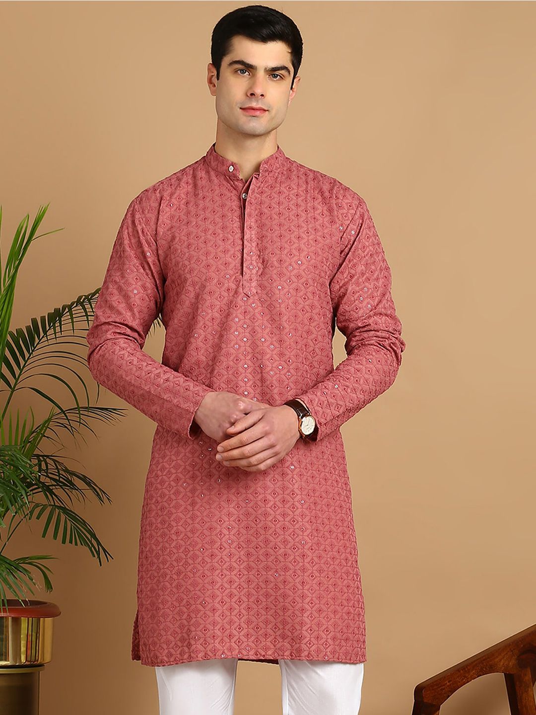 FUBAR Geometric Embroidered Thread Work Kurta-picture-36