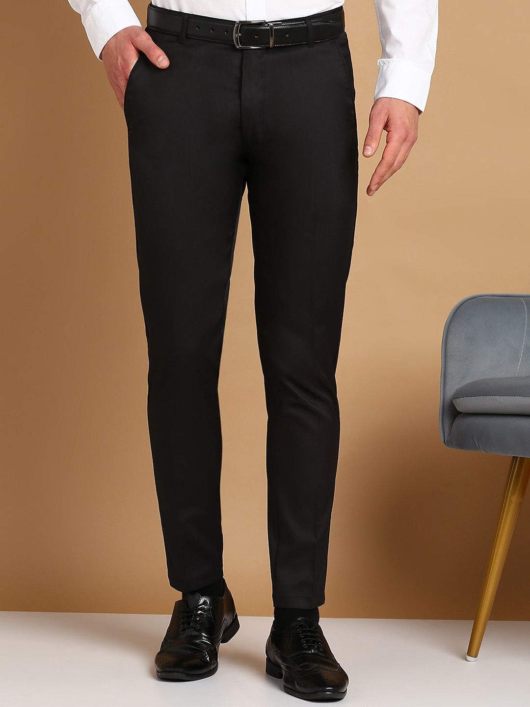 FUBAR Men Mid-Rise Easy Wash Formal Trousers-picture-17