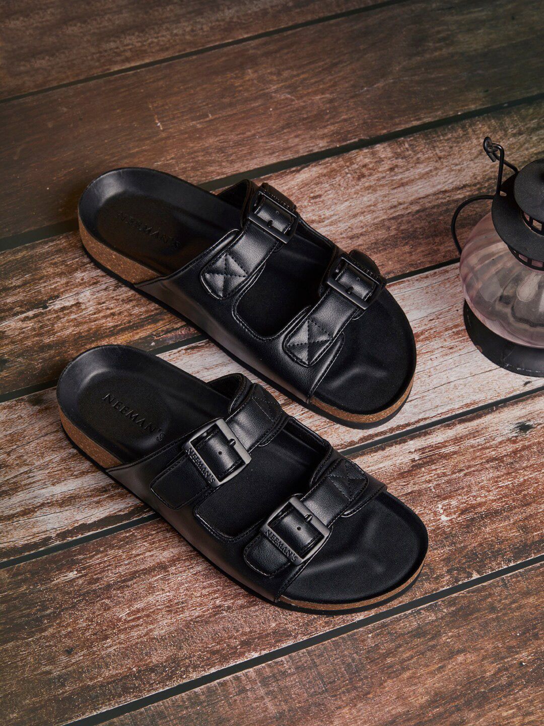 NEEMANS Unisex Buckle Detail Comfort Sandals-image-9