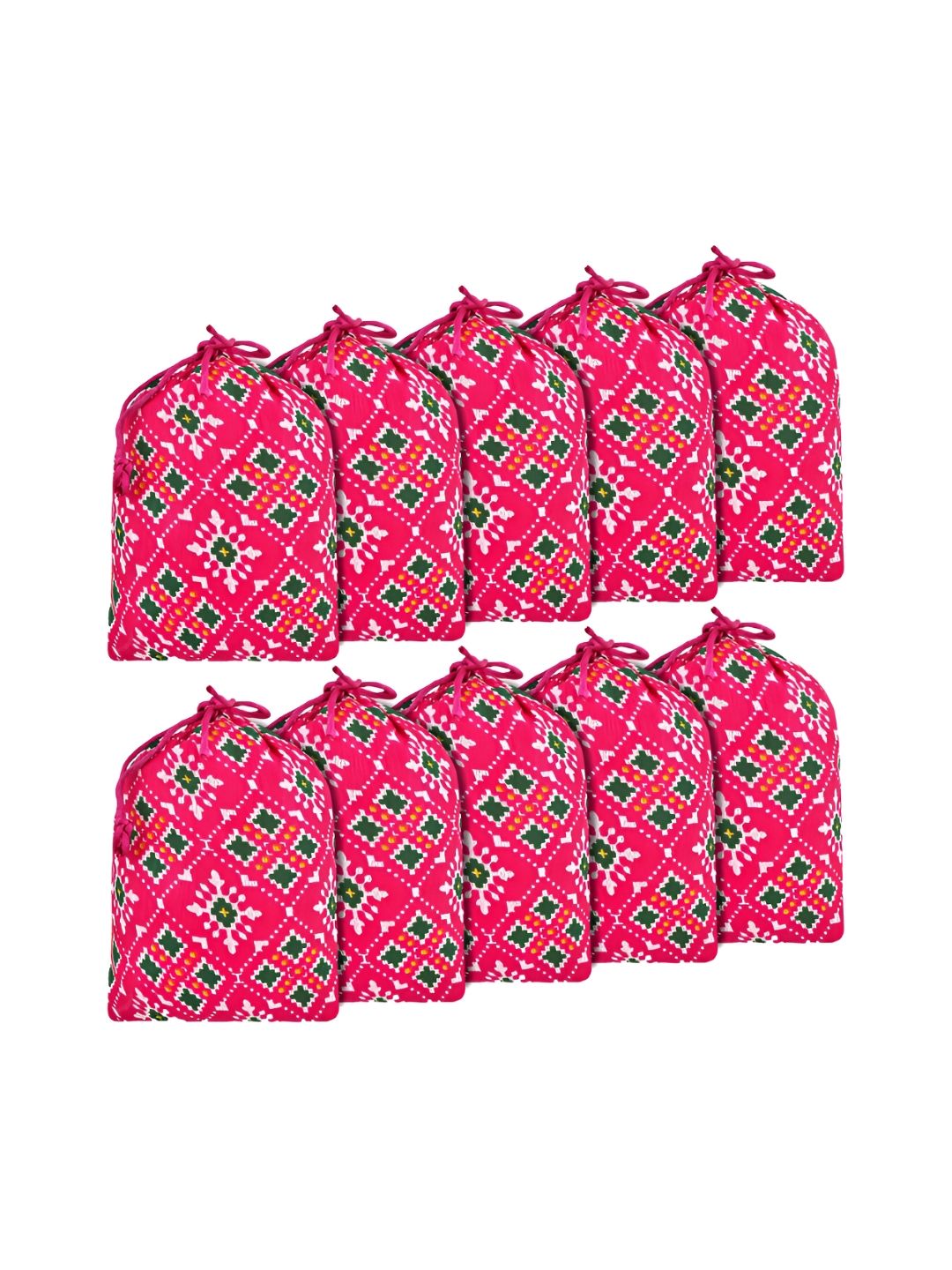 Kuber Industries Pink 3 Pieces Jute Printed Blouse Covers-picture-34