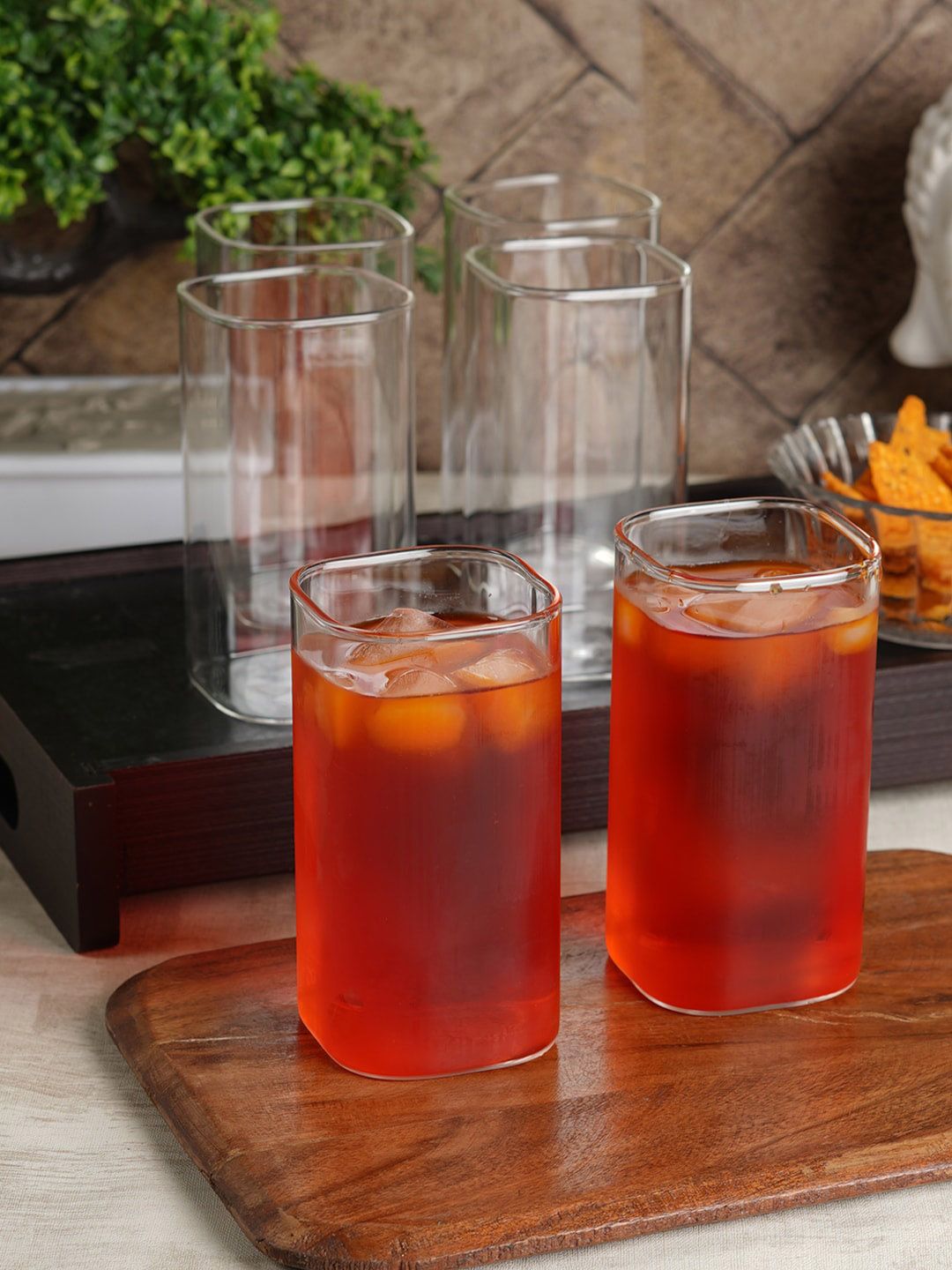 ceradeco Transparent 6 Pieces Glass Water or Juice Glasses 320 ml Each-picture-5