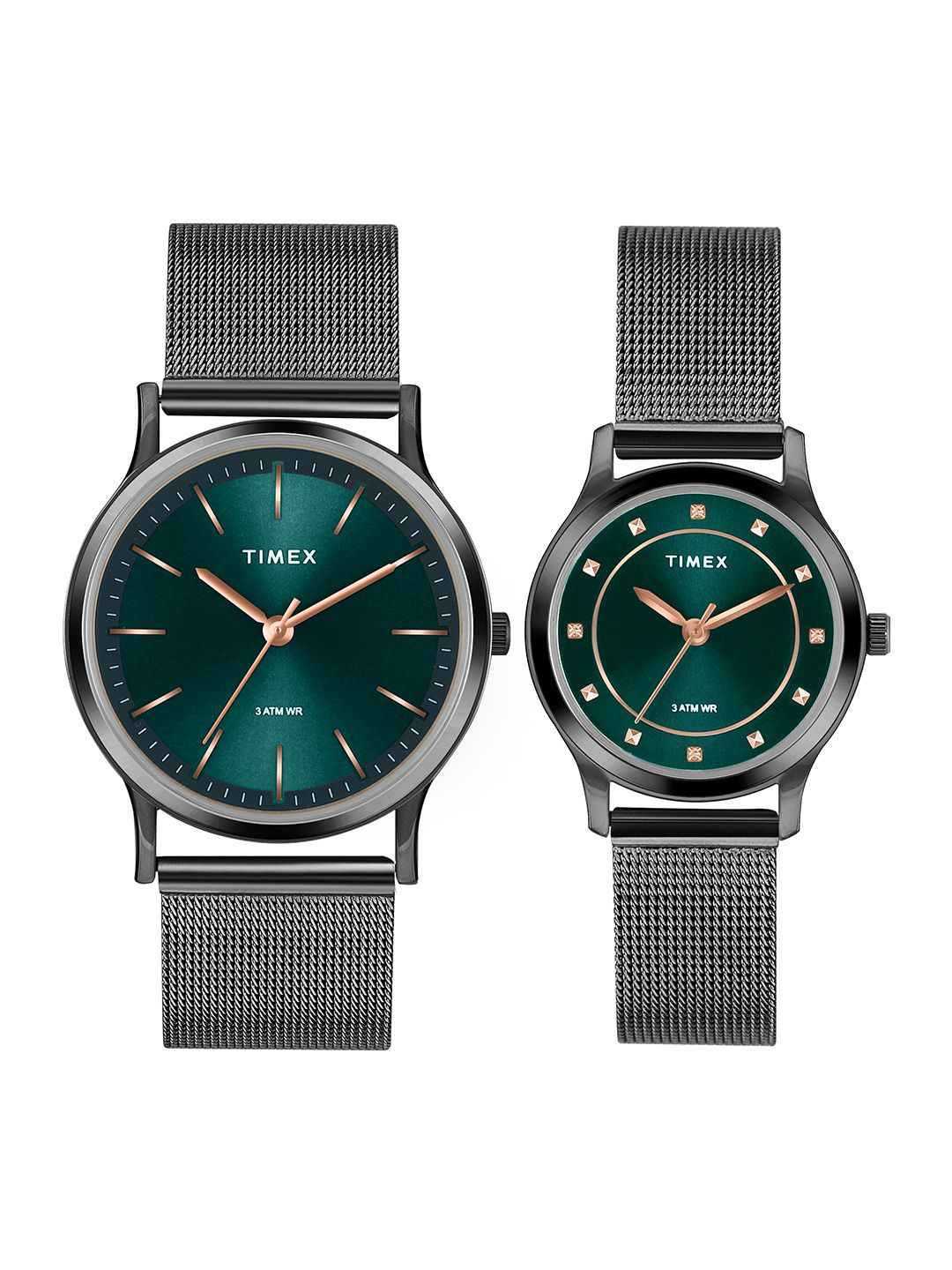Timex Unisex Bracelet Style Straps His&Her Analogue Watch TW00ZP003-image-34