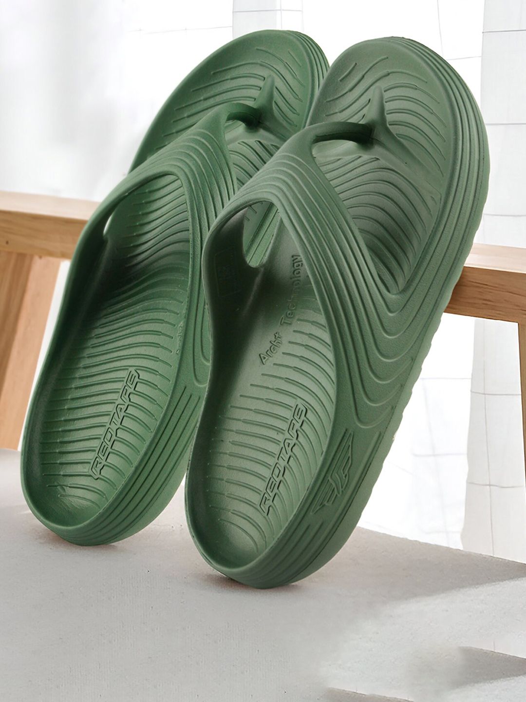 Red Tape Men Textured Thong Flip-Flops-picture-26