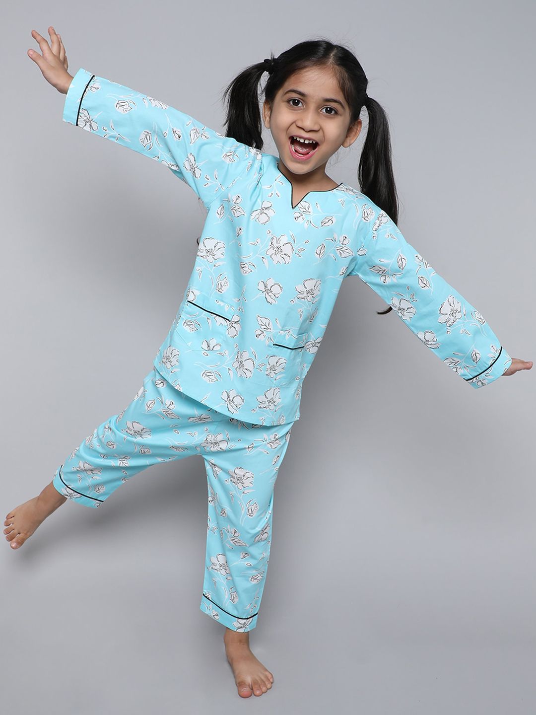 BAESD Girls Printed Pure Cotton Night suit-picture-35