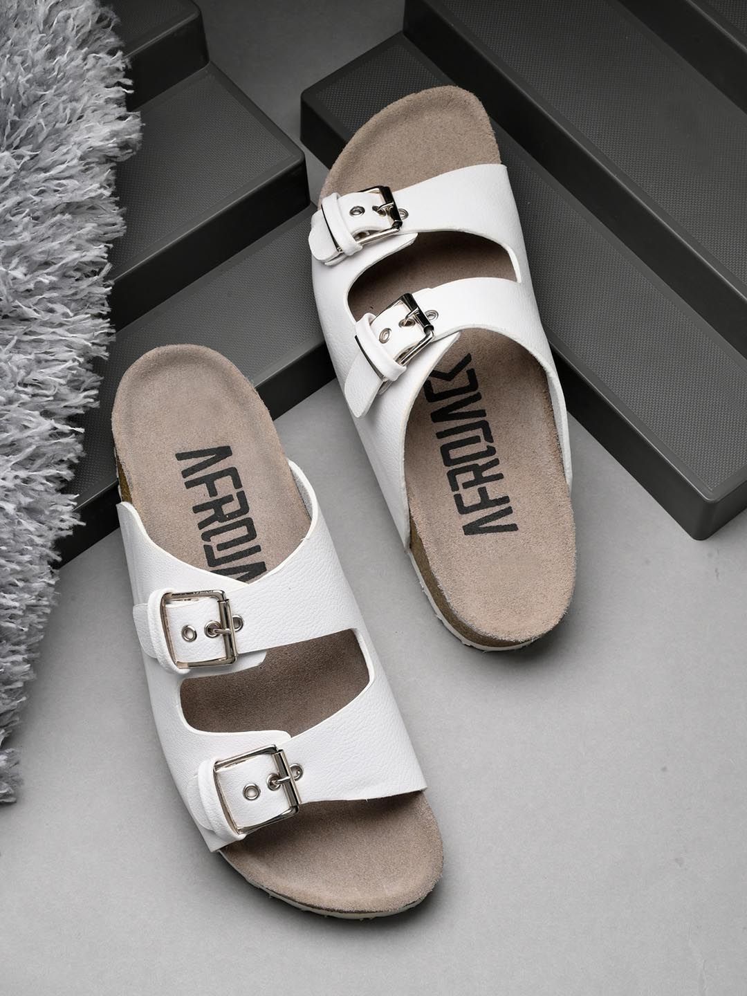 Afrojack Women Leather Flats with Buckles-image-36