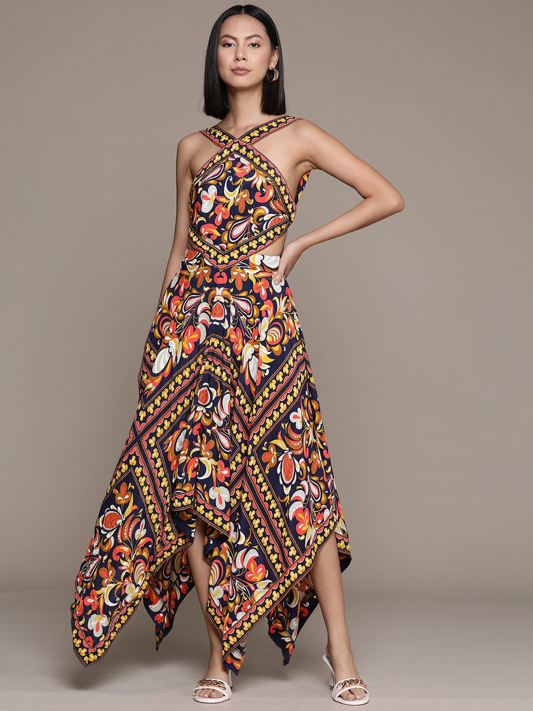Buy Label Ritu Kumar Floral Print Halter Neck Crepe A-Line Maxi Dress - Dresses for Women 27993816 | Myntra Buy Label Ritu Kumar Floral Print Halter Neck Crepe A-Line Maxi Dress - Dresses for Women 27993816 | Myntra