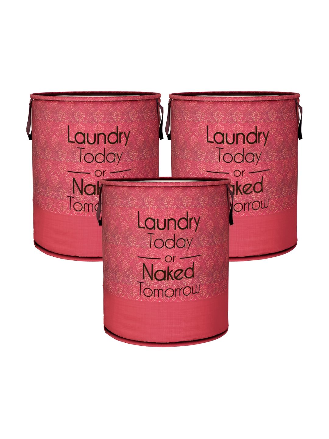 Kuber Industries Maroon 3 Pieces Printed Laundry Bags-picture-35