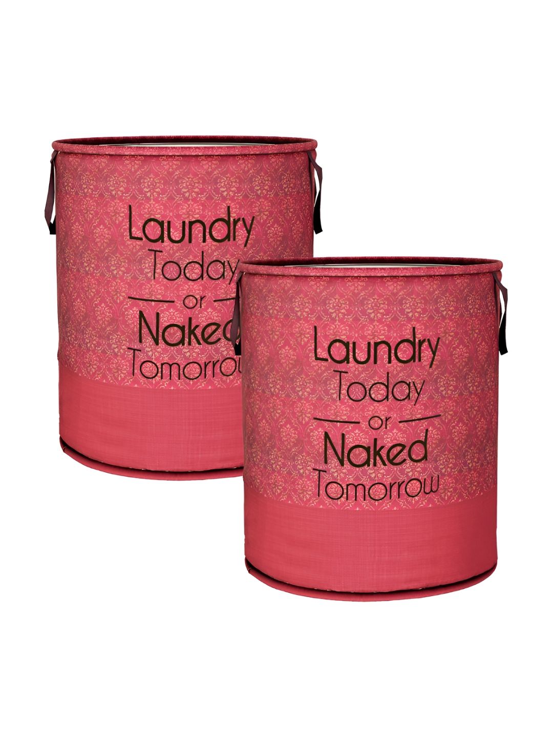 Kuber Industries Maroon 2 Pieces Printed Foldable Laundry Bags-picture-30