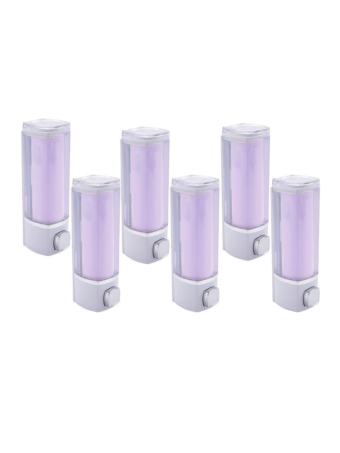 Kuber Industries Purple 6 Pcs Manual Shampoo & Soap Dispenser Bathroom Accessories 250ml-picture-43