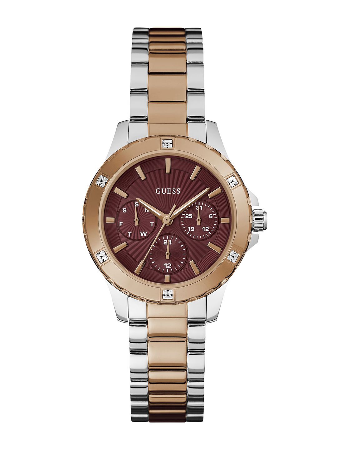GUESS Women Textured Dial & Stainless Steel Analogue Multi Function Watch GW0723L2-picture-19