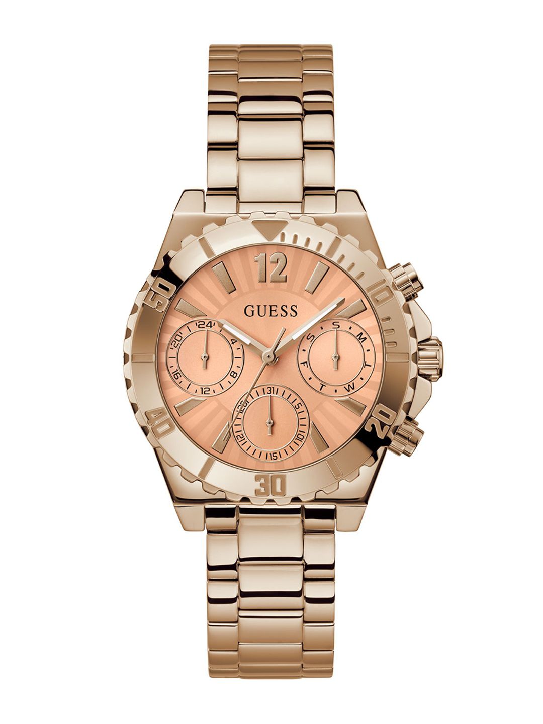 GUESS Women Patterned Dial & Stainless Steel Analogue Multi Function Watch GW0696L3-picture-17