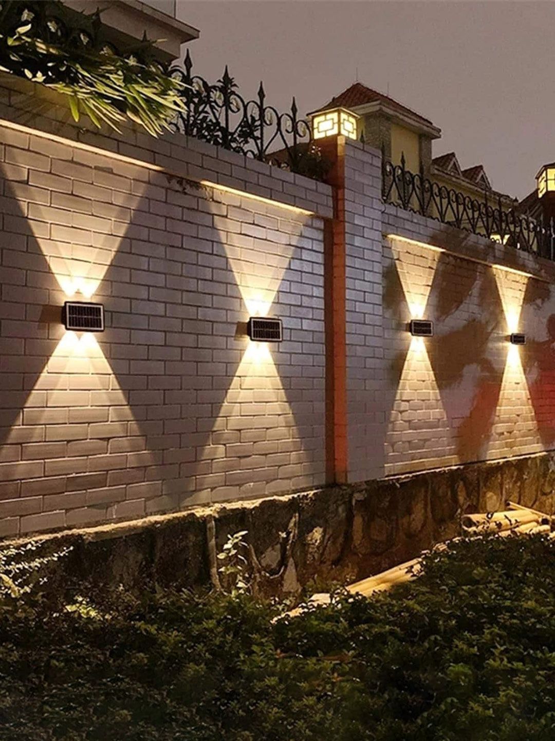 XERGY Yellow Solar Wall Fence Outdoor Lamp-picture-39