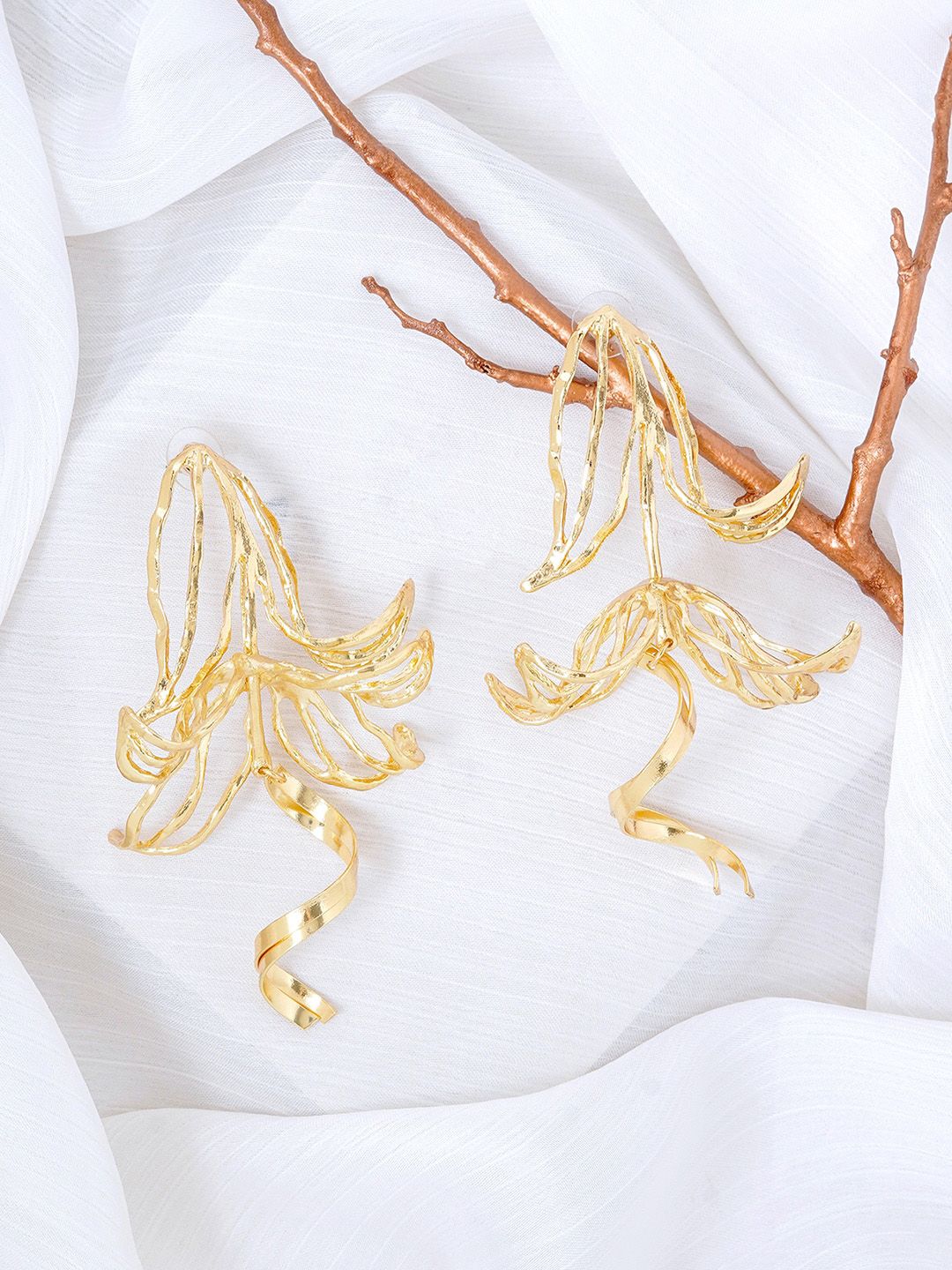 JOKER & WITCH Gold-Plated Contemporary Drop Earrings-picture-26