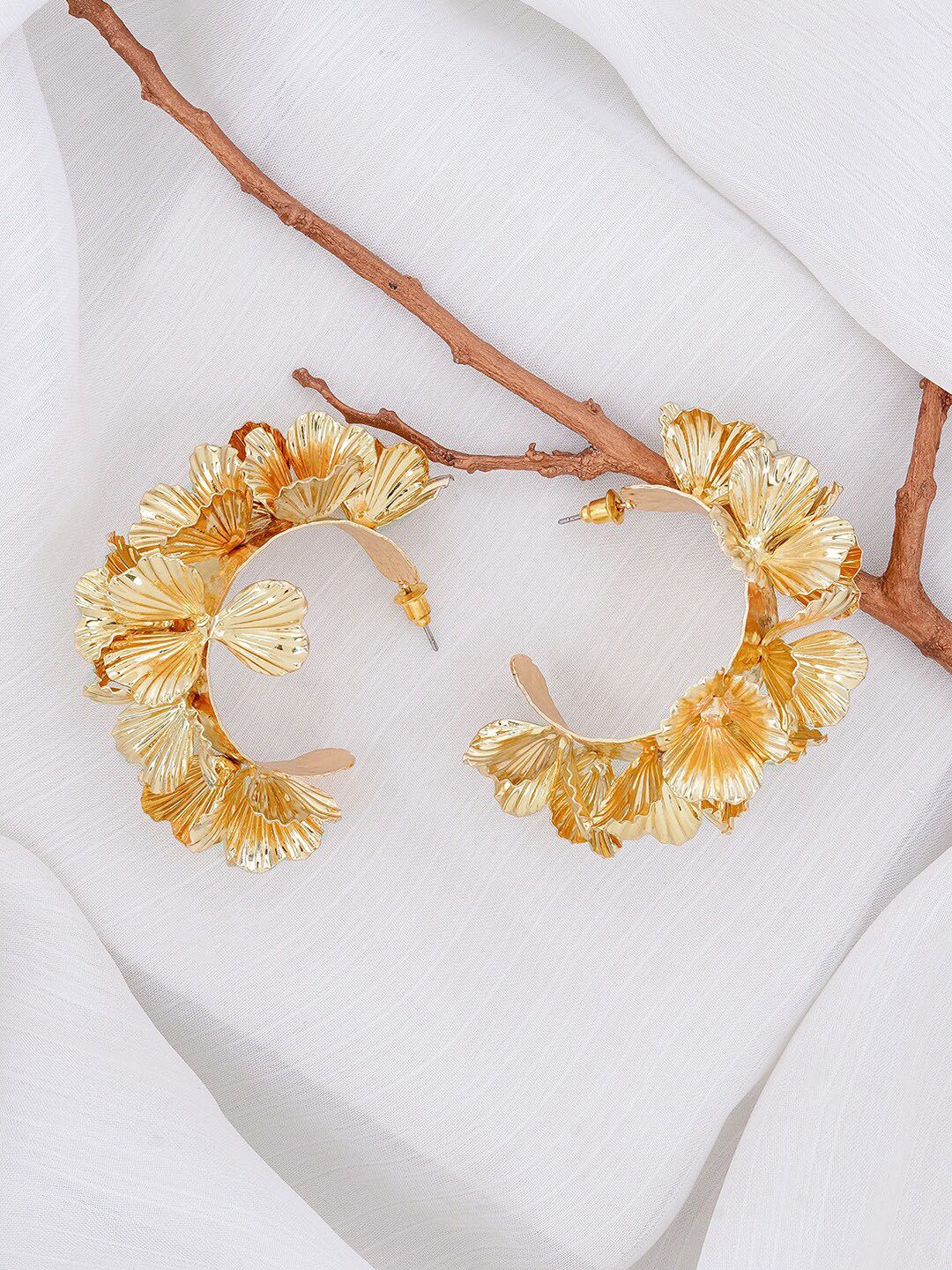 JOKER & WITCH Gold-Plated Half Hoop Earrings-picture-25
