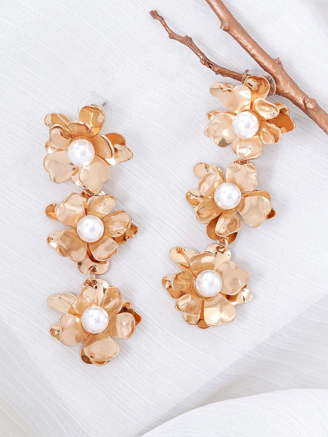 JOKER & WITCH Nerine Gold-Plated Beaded Floral Drop Earrings-picture-20