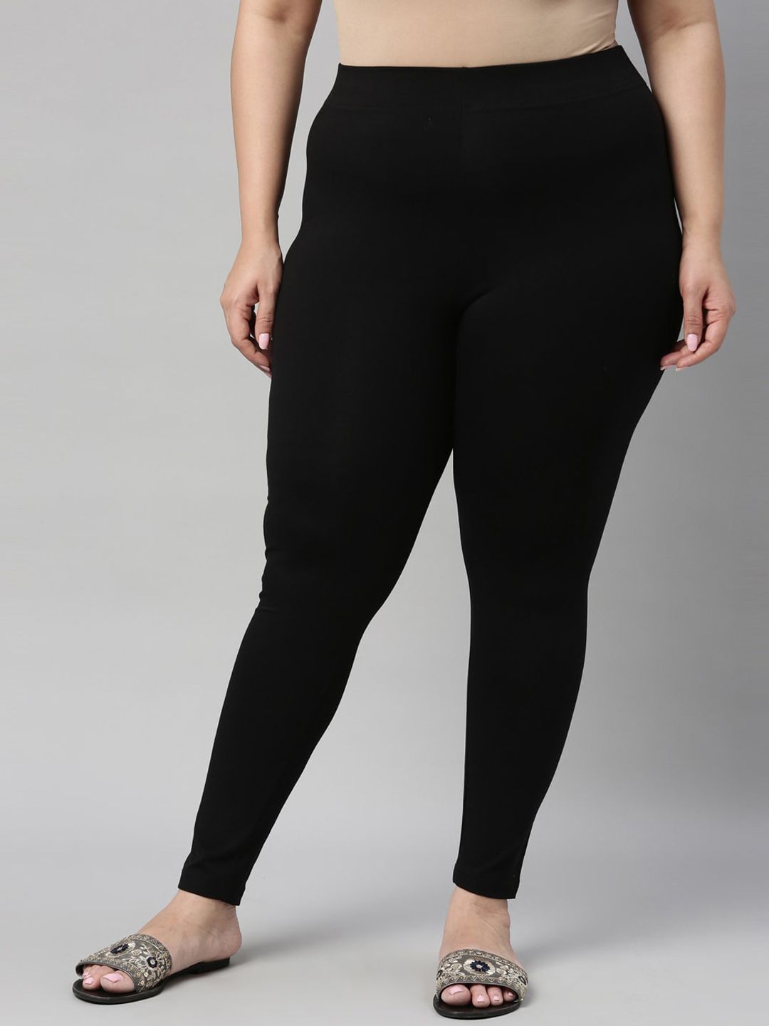 Go Colors Plus Size Slim-Fit Ankle-Length Leggings-picture-10