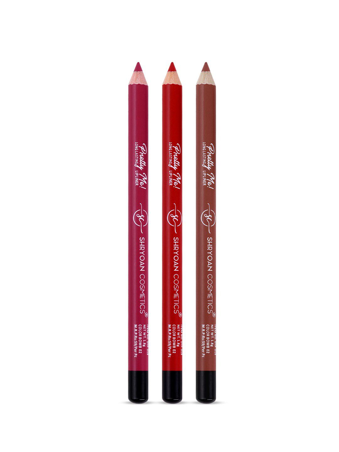 SHRYOAN Set Of 3 Pretty Me Bold Lipliner & Eye Liner Matte Pencil - 1.8g Each - 07-05-03-image-15