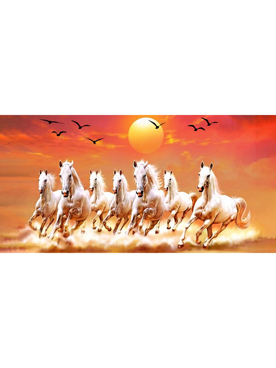 British Terminal Orange & White 1 Piece Paper Birds and Animals Wall Paintings-picture-25